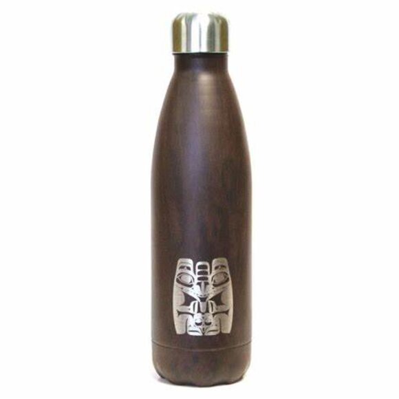 Wood Grain Haida Bear Water Bottle - Picture 3 of 12